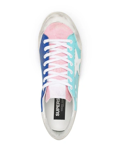 Shop Golden Goose Sneakers In Aquamarine/electric Blue/white/ice