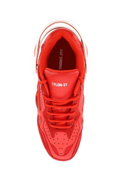 Shop Raf Simons Cylon-21 Runner Sneakers In Red