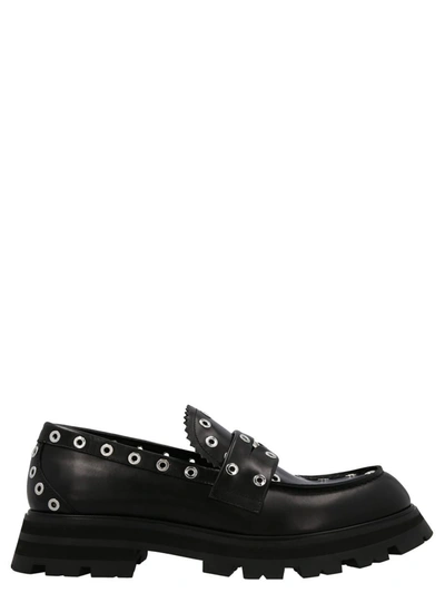 Shop Alexander Mcqueen Chunky Stud Loafers In Black