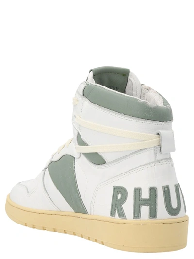 Shop Rhude 'rhecess Hi' Sneakers In Green