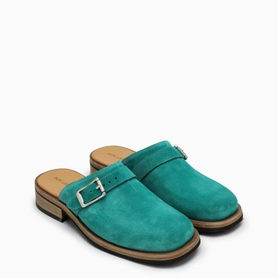 Shop Our Legacy Emerald Suede Sabot In Green