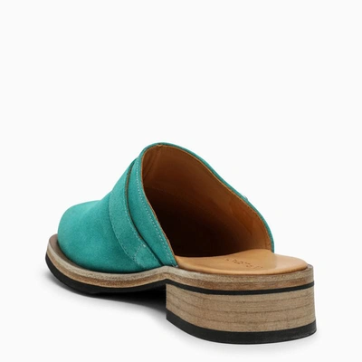 Shop Our Legacy Emerald Suede Sabot In Green
