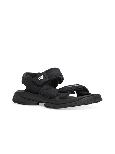Shop Balenciaga Tourist Sandals Shoes In Black