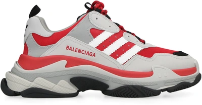 Shop Balenciaga X Adidas - Triple S Low-top Sneakers In Red