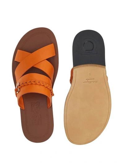 Shop Ferragamo Sandals In Orange