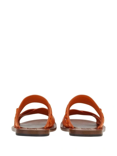 Shop Ferragamo Sandals In Orange