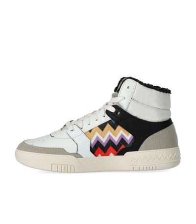 Shop Missoni Basket High White Black Sneaker
