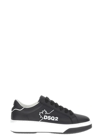 Shop Dsquared2 'bumper' Sneakers In White/black