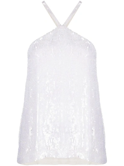 Shop P.a.r.o.s.h . Sequinned Top In White