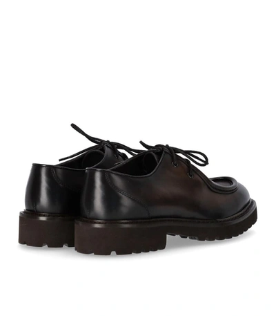 Shop Doucal's Dark Brown Derby Lace Up