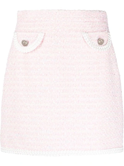 Shop Alessandra Rich Mini Skirt Clothing In Pink &amp; Purple
