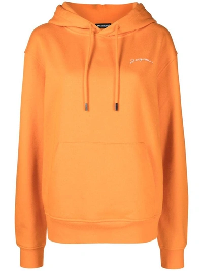 Shop Jacquemus Le Sweatshirt Brode In Orange