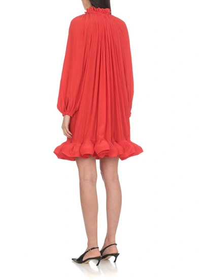 Shop Lanvin Dresses In Poppy Red