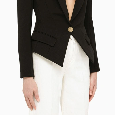 Shop Balmain Single-breasted Blazer In Black