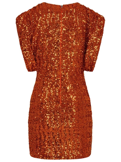 Shop Attico The  Orange Polyester Annie Dress