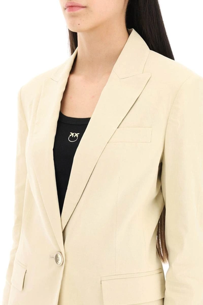 PINKO PINKO 'EQUILIBRATO' STRETCH LINEN BLAZER 