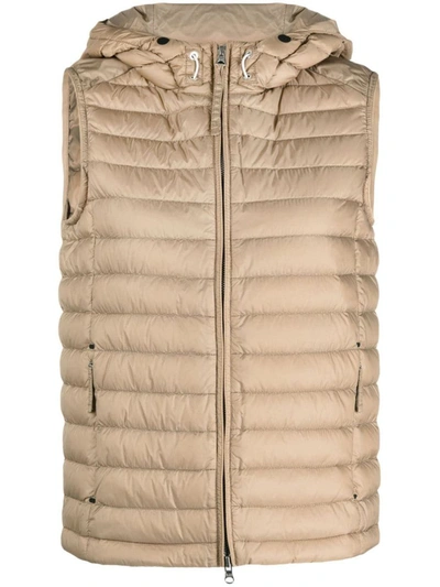 Shop Parajumpers Hope Hooded Gilet In Brown