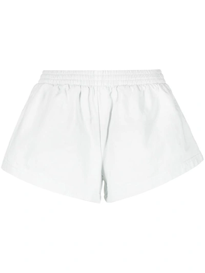 Shop Balenciaga Flared Elasticated-waist Shorts In Cream