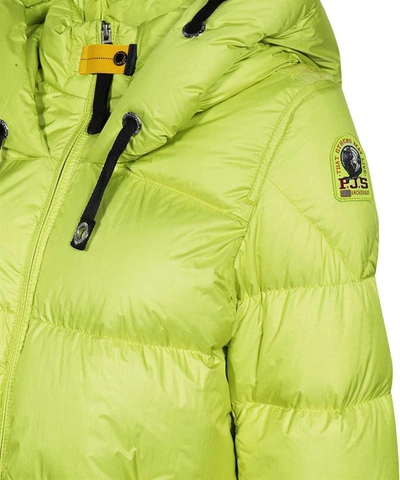 Shop Parajumpers Panda Long Hooded Down Jacket In Green