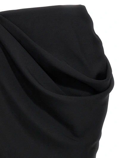 Shop Alexander Mcqueen 'slashed Drape' Skirt In Black