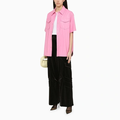 Shop Stand Studio Faux Shirt In Pink