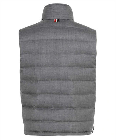 Shop Thom Browne Bodywarmer Jacket In Grey