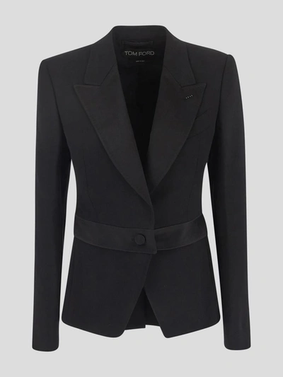 Shop Tom Ford Adjustable Length Jacket In Black