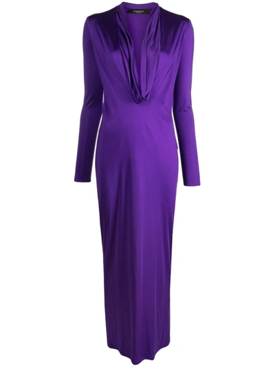 Shop Versace Dresses In Orchid