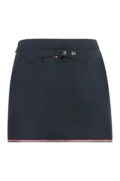 Shop Thom Browne Technical Fabric Mini-skirt In Blue