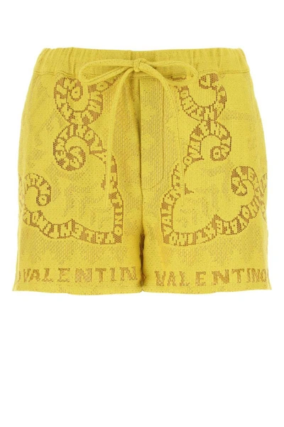 Shop Valentino Garavani Shorts In Yellow