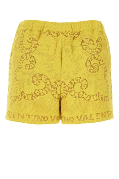 Shop Valentino Garavani Shorts In Yellow