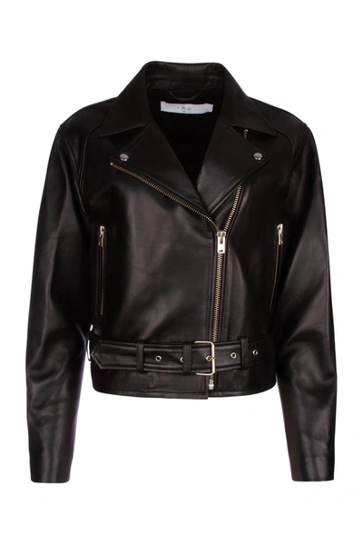 Shop Iro Leather Jackets In Bla0122w