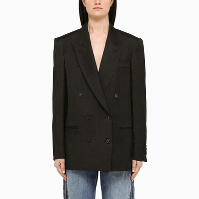 Shop Stella Mccartney Double-breasted Jacket In Black