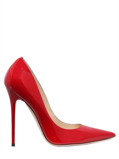 Shop Jimmy Choo 120mm Anouk Patent Leather Pumps, Red
