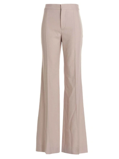 Shop Chloé Textured Fabric Pants In Pink