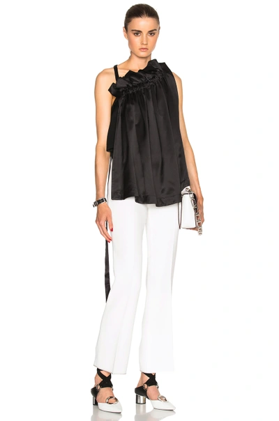 Ellery Colorado Asymmetric Gathered Top In Black