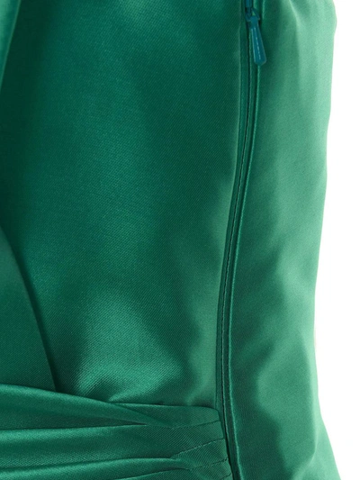 Shop Alberta Ferretti Mikado Maxi Dress In Green