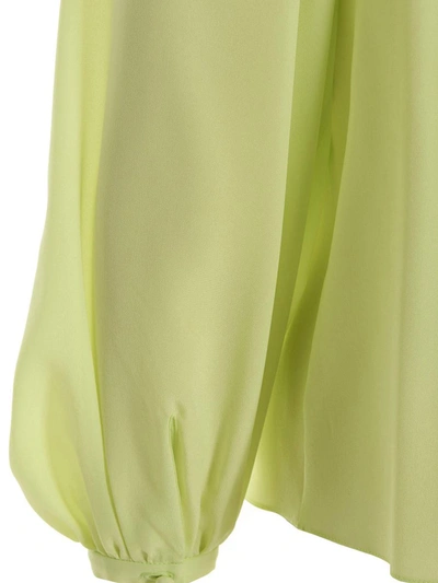 Shop Lanvin Silk Bloshirt In Yellow