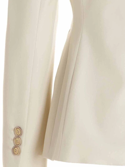 Shop Pinko Single-breasted Blazer Jacket In White
