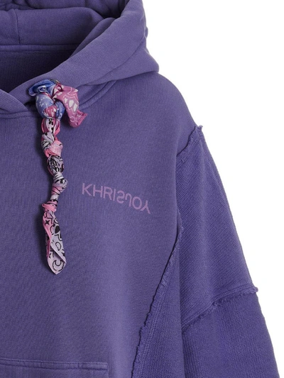 Shop Khrisjoy 'double Pockets' Hoodie In Purple