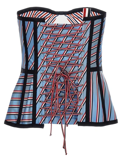 Shop Thom Browne Top 'mannequine Seamed Corset' In Multicolor