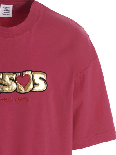 Vetements T-shirt Jesus Love You In Fucsia | ModeSens