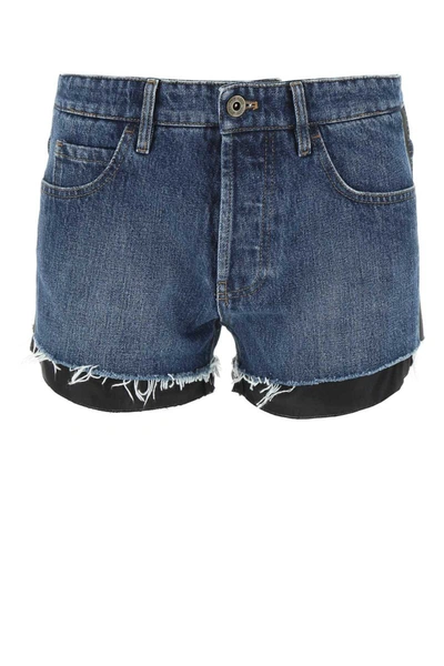 Shop Miu Miu Shorts In Blue