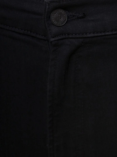Mother The Insider Frayed Jeans In Black
