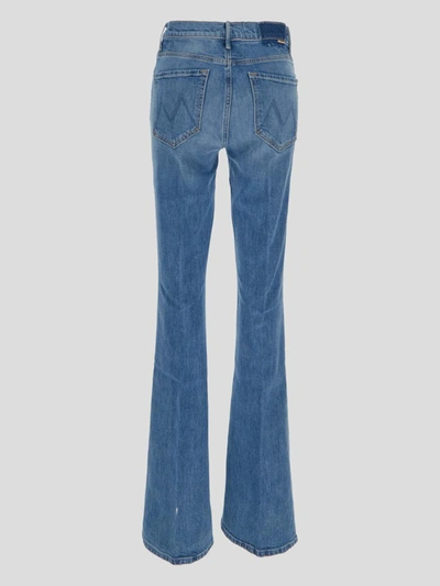 Shop Mother Weekender Slice Heel Jeans In <p> Jeans In Blue Denim Cotton With Belle De Jour Washed