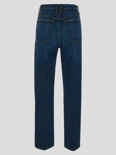 Shop Frame Denim Pants In <p> Pants In Dark Blue Denim Cotton
