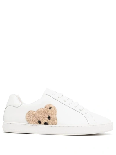 Shop Palm Angels Sneakers With Logo In White