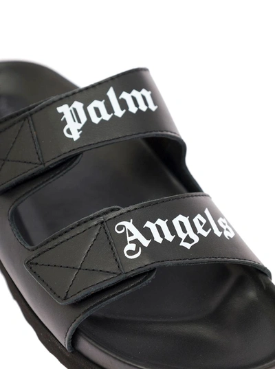 Shop Palm Angels Sandal In White/black
