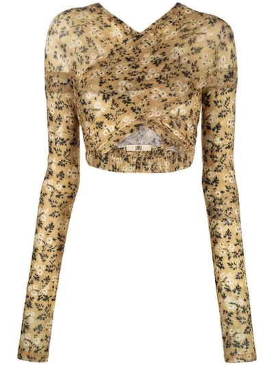 Knwls Anti Cross-over Cropped Top In Yellow