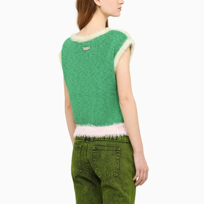 Shop Andersson Bell Knit Waistcoat In Green